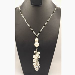 Unbranded Faux Pearl Statement Necklace White Long